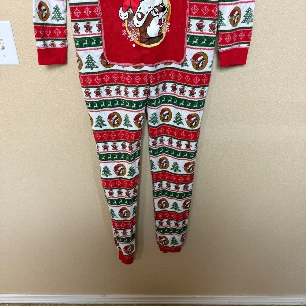 Buc-ees Adult Small Christmas Pajamas Waffle Knit One Piece